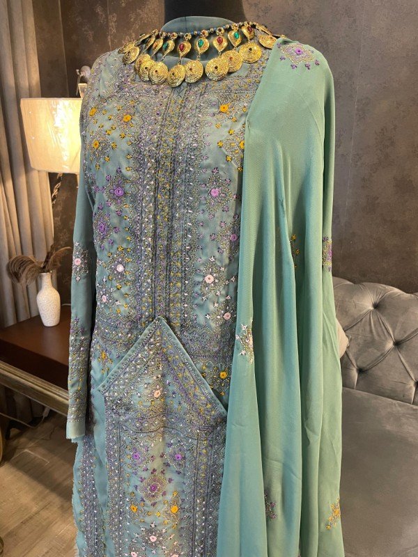 Handmade Balochi Dress | Shoolok Design | Running Stitch