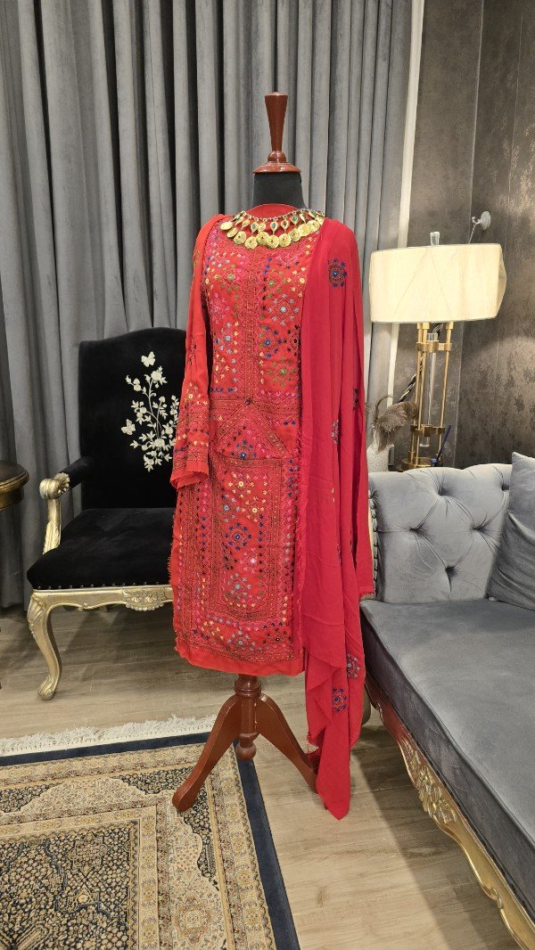 Handmade Balochi Dress – Shoolok Design | Traditional Hand Embroidery