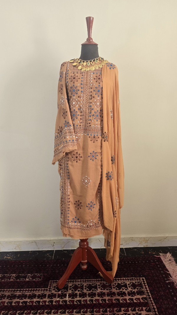 Handmade Balochi Dress | Shoolok | Running Stitch - Image 2