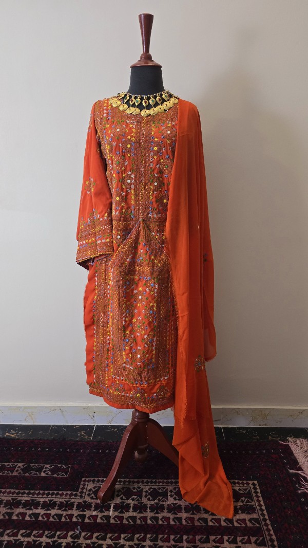 Handmade Balochi Dress | Shoolok | Running Stitch