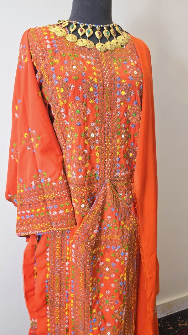 Handmade Balochi Dress | Shoolok | Running Stitch - Image 3