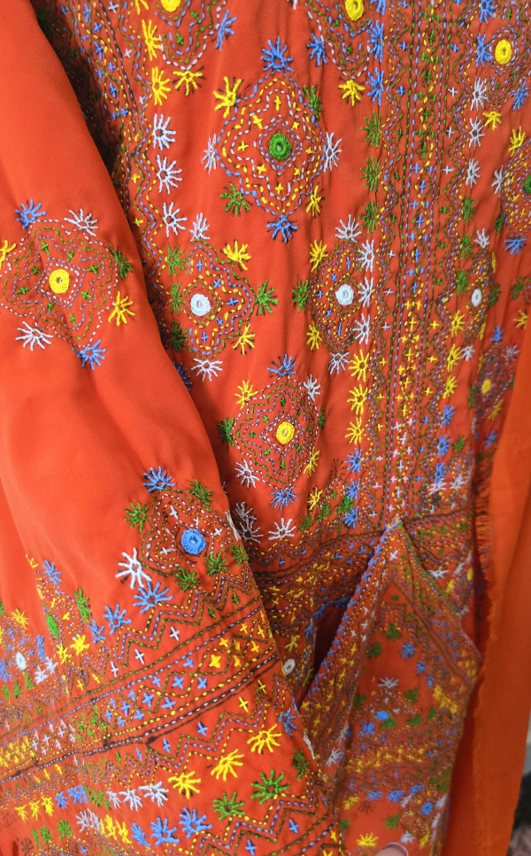 Handmade Balochi Dress | Shoolok | Running Stitch - Image 6