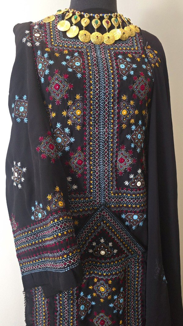 Hand Made Balochi Dress | Shoolok | Running stitch - Image 3