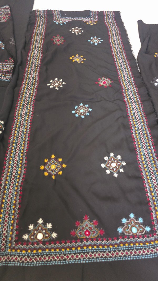 Hand Made Balochi Dress | Shoolok | Running stitch - Image 8